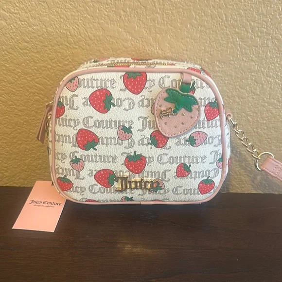 Juicy Couture Pink and White Strawberry Print Bag s-l400.jpg main image 3